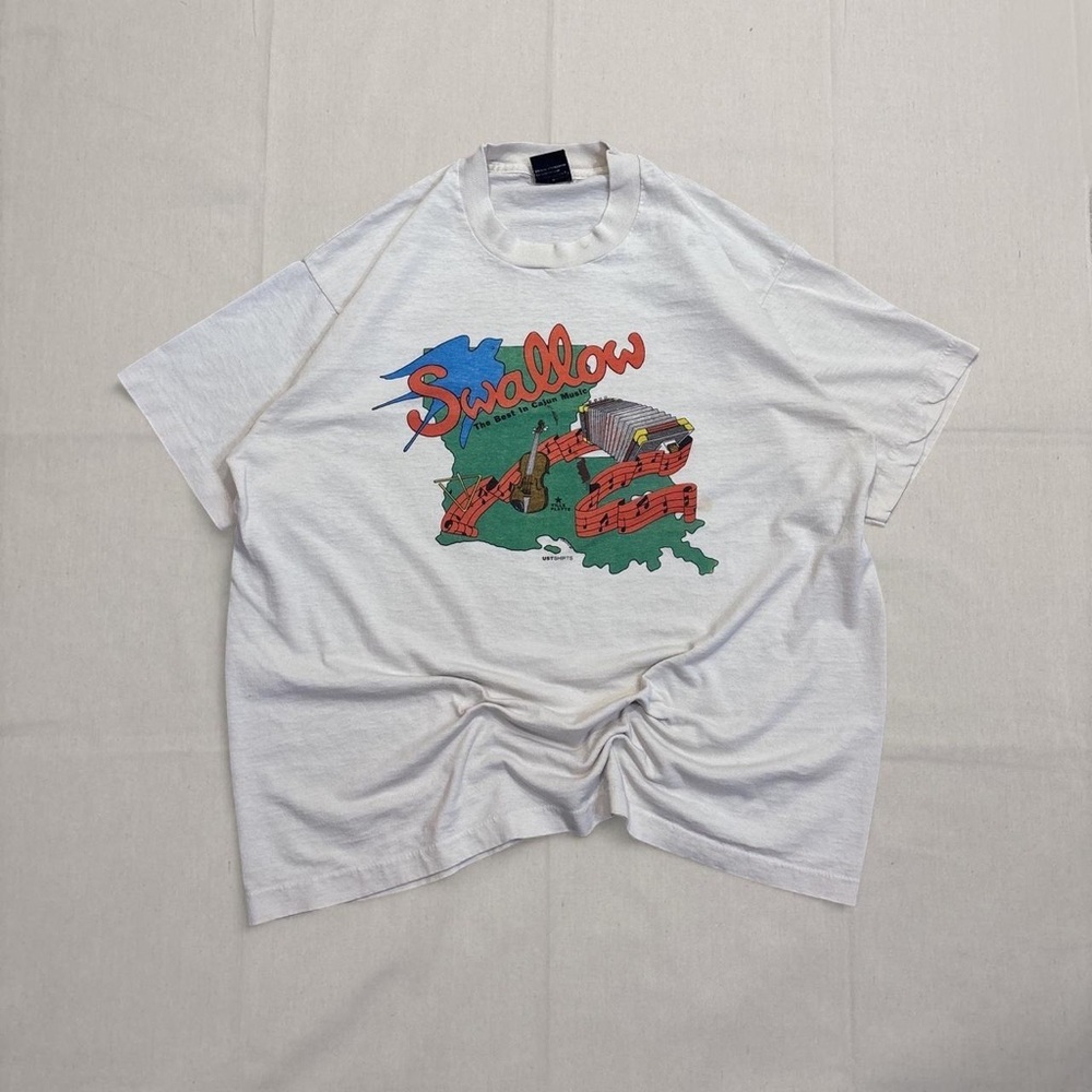 Vintage 1985 Screen Stars Swallow Records single stitch graphic tee
